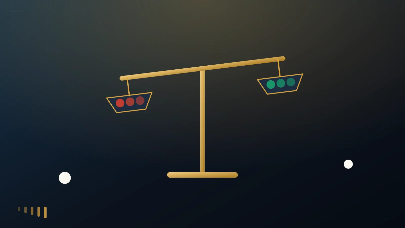 Balance symbolisant l'arbitrage entre le prix d'achat et la durée de vie d'un baby-foot